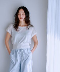 TOQUE 25SS新作〈大草直子さんアドバイザー〉シルク×コットンニットフレンチスリーブ