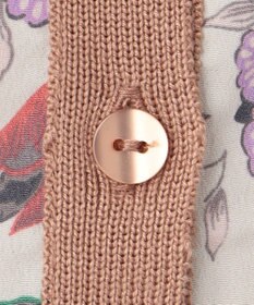 自由区 L 【アンサンブル対応・洗える】マラケシュフラワープリント長袖 カーディガン