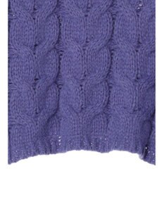 earth music&ecology ローゲージ手編み風ケーブルプルオーバー