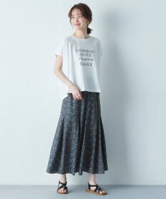 ANY 【洗濯機可能/ウエストゴム】プリントマーメイドスカート