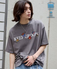 WEGO 【ユニセックス着用ITEM/機能T】接触冷感モチーフ刺繍グラフィックT（SS）