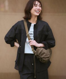 23区 【撥水加工/WEB&一部店舗限定カラーあり】ドロ－ストリング ショルダーバッグ(M) カーキ系