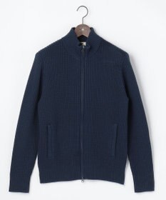 JOSEPH ABBOUD 【3シーズン活躍する綿ブレンド】コットンアクリルバルキー ジップニット ブルゾン