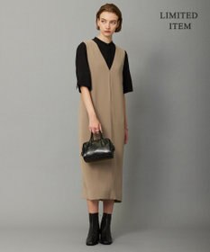 ICB 【WEB限定・洗える】 ライトダブルクロス ジャンパースカート ワンピース