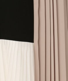 GRACE CONTINENTAL カラーブロックプリーツワンピース