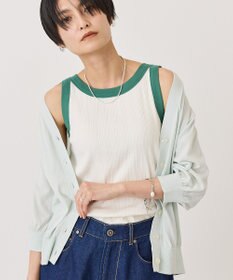 AMERICAN HOLIC ランダムリブ配色タンクトップ