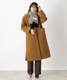 MOONBAT 【日本製】FURLA アルパカ混ヘリンボーンマフラー／幅50cm