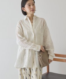 AMERICAN HOLIC レースパッチワークシャツ