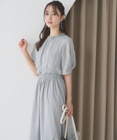 ANY SIS 【洗える】サッカーストライプ ワンピース