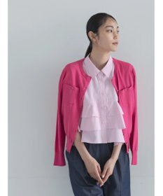 Te chichi 【マシンウォッシャブル】遮熱ポケット付きクルーネックカーディガン