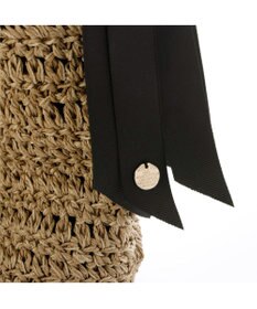 UNBILLION カシュカシュ cachecache / 下がりグログラン地柄編みトート カゴバッグ