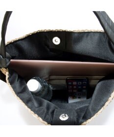 UNBILLION カシュカシュ cachecache / 下がりグログラン地柄編みトート カゴバッグ