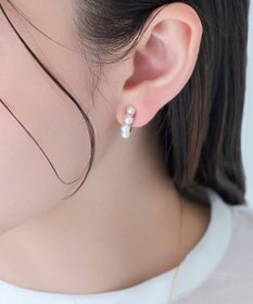 Phoebe 【痛くないシリーズ】ノーブルパールエアリーイヤリング　ローズゴールド