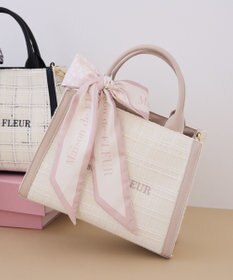 Maison de FLEUR スカーフ付きツイード2Wayバッグ