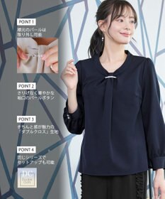 Tiaclasse L 【ダブルクロス】2wayボウタイ風ブラウス