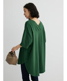 Green Parks ミニ裏毛バックカシュクール半袖チュニック