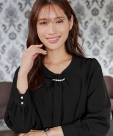 Tiaclasse L 【ダブルクロス】2wayボウタイ風ブラウス