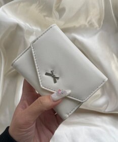 WEGO メタルリボンレターフラップウォレット