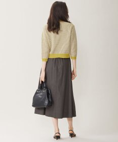 自由区 L 【洗える】ミックスツイードニット カーディガン