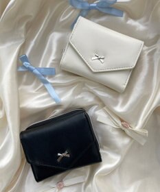 WEGO メタルリボンレターフラップウォレット