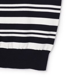 23区 L 【先行予約】プレミアムビオコットン ポケット ボーダー カーディガン