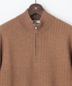 JOSEPH ABBOUD 【滑らかな肌触り/洗える】エクストラファインメリノウール ジップ ニット