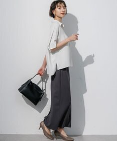 23区 S 【先行予約】ストレッチジョーゼット スキッパーネック ブラウス