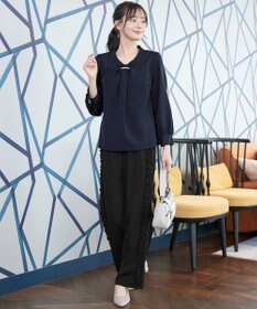 Tiaclasse L 【ダブルクロス】2wayボウタイ風ブラウス