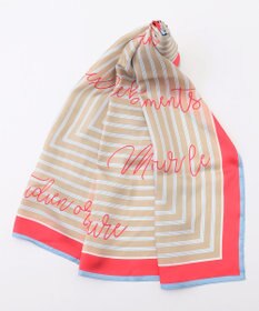 自由区 ストライプレター スカーフ