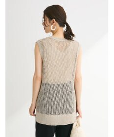 Green Parks スパンコールニットベスト