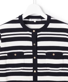 23区 L 【先行予約】プレミアムビオコットン ポケット ボーダー カーディガン