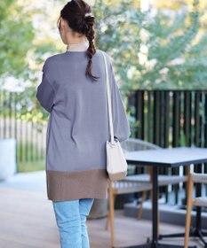 Tiaclasse L 【洗える】カラーブロッキングニットチュニック