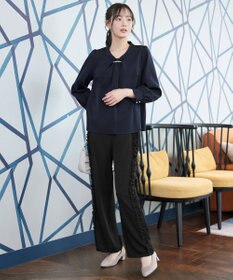 Tiaclasse L 【ダブルクロス】2wayボウタイ風ブラウス