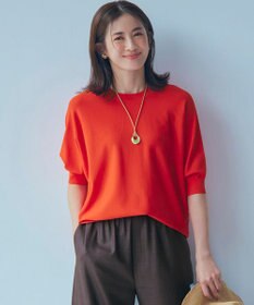 23区 S 【洗える】レーヨンポリエステルストレッチ ドルマン ニット