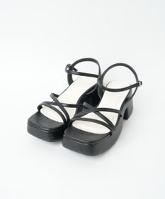 WEGO バルキーヒール細ストラップサンダル