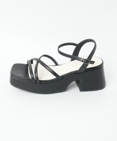 WEGO バルキーヒール細ストラップサンダル