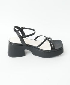 WEGO バルキーヒール細ストラップサンダル