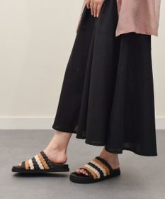 INTER-CHAUSSURES 【ANGEL ALARCON】フットベッドラフィアサンダル