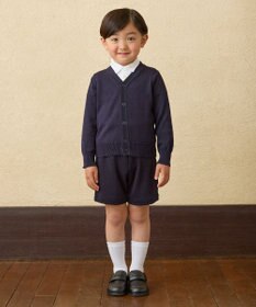 MIKI HOUSE HOT BISCUITS 【90-130cm】綿ニットVネックカーディガン(男の子用)