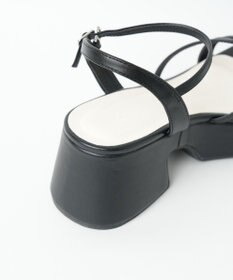 WEGO バルキーヒール細ストラップサンダル