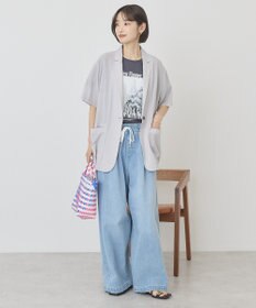 AMERICAN HOLIC 【接触冷感】シアーテーラード半袖ジャケット