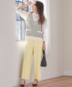 ANY SIS 【洗える】ツイードニット ベスト