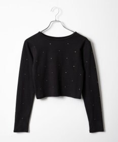 WEGO ラインストーンドットロンT