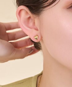 Phoebe 【痛くないシリーズ/金属アレルギー対応】ニュアンスハートライトフィットイヤリング　ゴールド