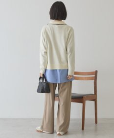 AMERICAN HOLIC 配色ラインニットポロ