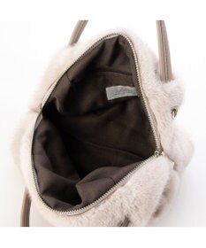 UNBILLION カシュカシュ cachecache / ミンク風エコファー2wayボックストート