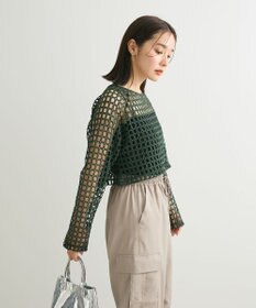 Green Parks ・ＳＵＧＡＲ　ＳＰＯＯＮ　フラワーメッシュプルオーバー