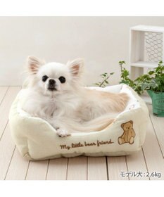 PET PARADISE ペットパラダイス くまちゃん クールカドラー 《mix柄》 角型 Ｓ 超小型犬