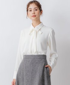 組曲 ポインテッドカラーボウタイ ブラウス