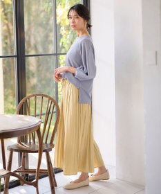 ANY L 【洗濯機可】ジャガード袖ねじりプルオーバー